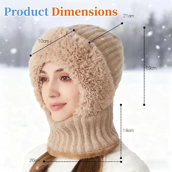 3 in 1 Beanie Hat for Women