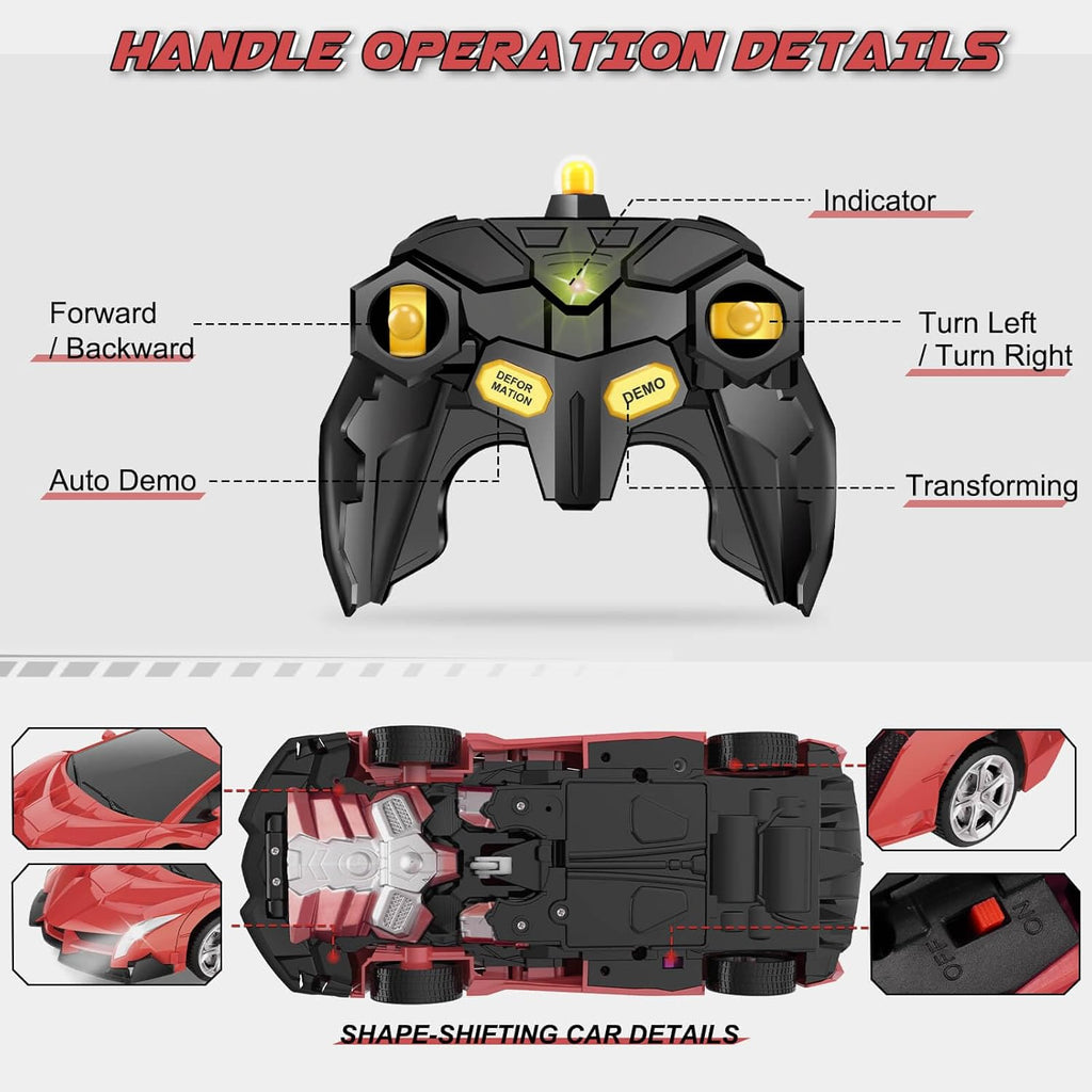 🎉[XmasGifts]Tibibee Transform Easter RC Cars for Boys 3-15