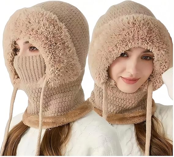 3 in 1 Beanie Hat for Women