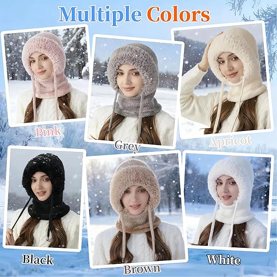 3 in 1 Beanie Hat for Women