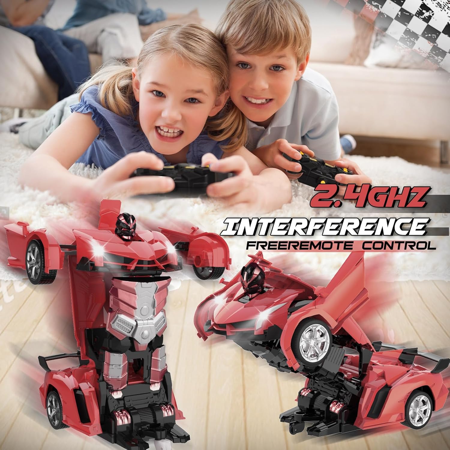 🎉[XmasGifts]Tibibee Transform Easter RC Cars for Boys 3-15