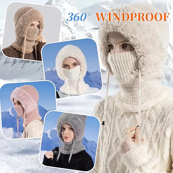 3 in 1 Beanie Hat for Women