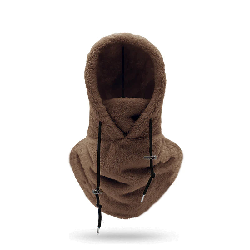 Winter Sale🥰Sherpa Hood Ski Mask, Drawstring Face Cover Coldproof Warm Cap Hat(🎁Buy three and get free shipping)