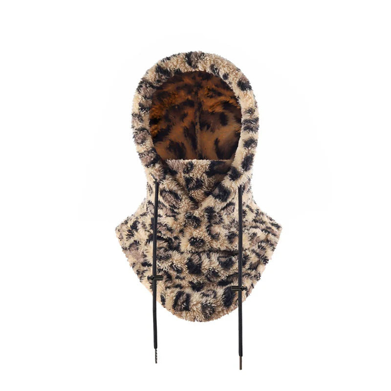 Winter Sale🥰Sherpa Hood Ski Mask, Drawstring Face Cover Coldproof Warm Cap Hat(🎁Buy three and get free shipping)