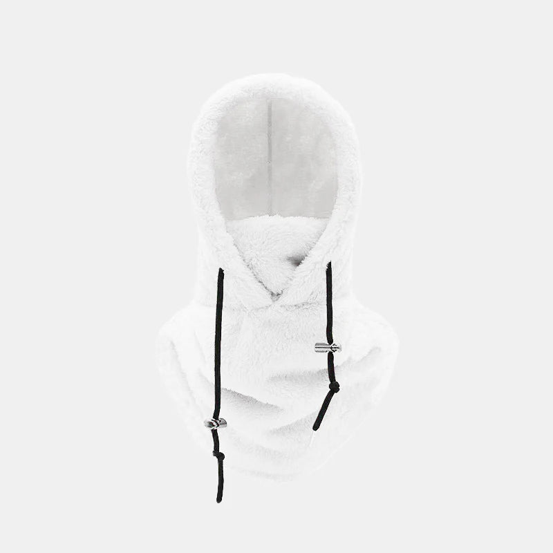 Winter Sale🥰Sherpa Hood Ski Mask, Drawstring Face Cover Coldproof Warm Cap Hat(🎁Buy three and get free shipping)