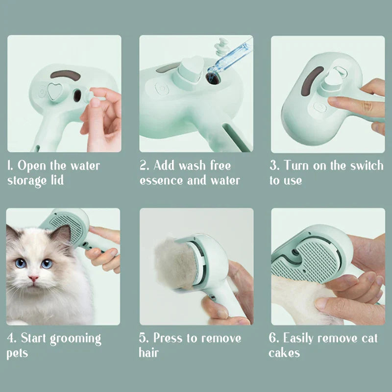Tiworld-Pet Steam Massage Brush